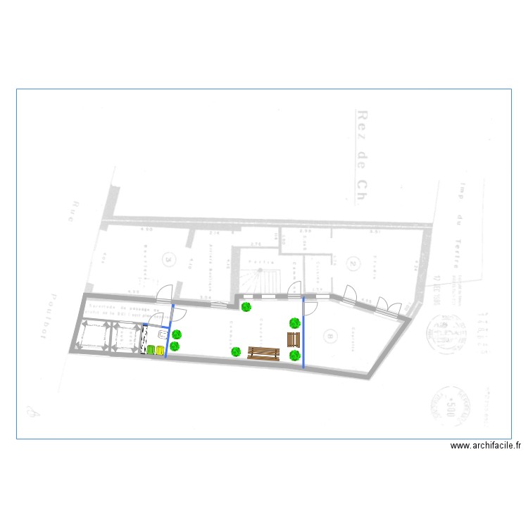 rdc poulbot. Plan de 0 pièce et 0 m2