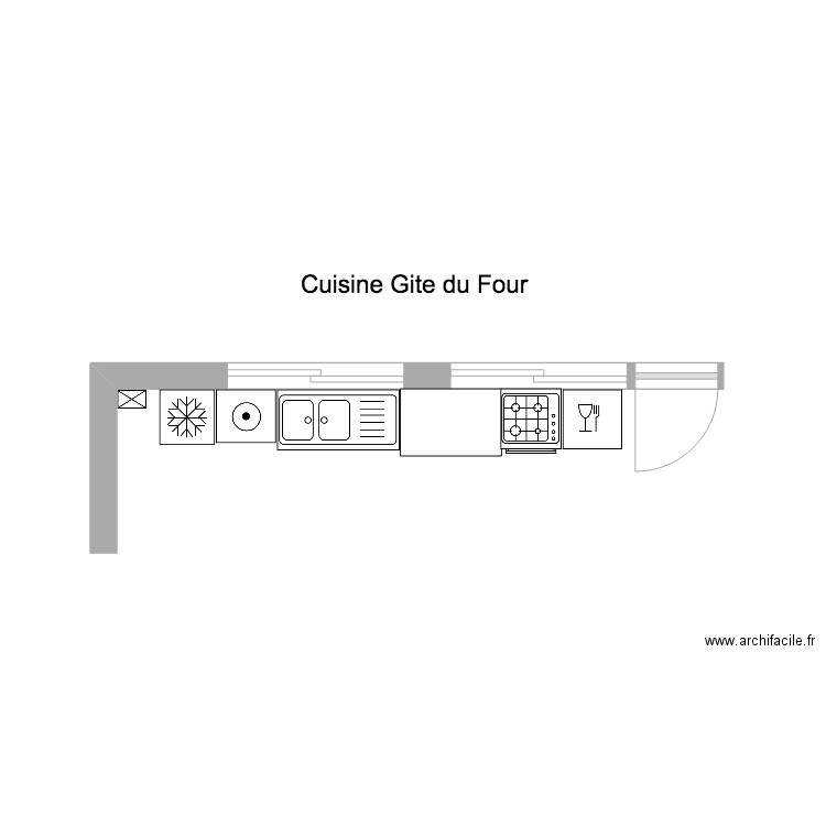 Cuisine Gite . Plan de 0 pièce et 0 m2