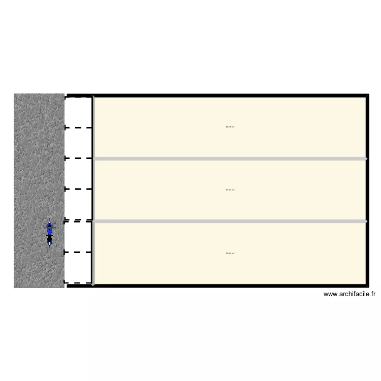 1 ch umalas. Plan de 3  et 266 m²