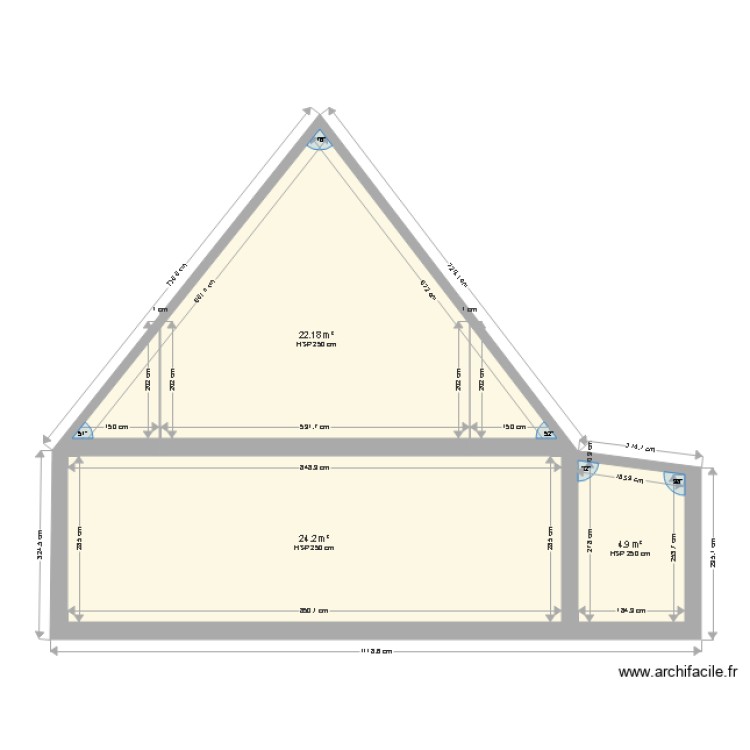 coupe 1. Plan de 0 pièce et 0 m2