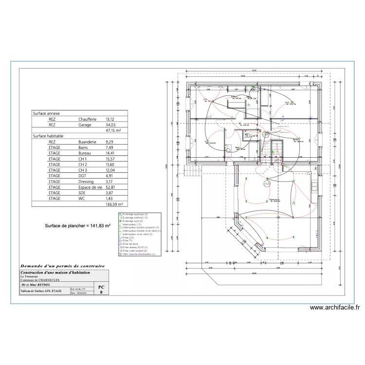 REYDEL PLAN ETAGE UNIFILAIRE ALIMS ECLAIRAGES. Plan de REYDEL PLAN ETAGE UNIFILAIRE ALIMS ECLAIRAGES. Plan de