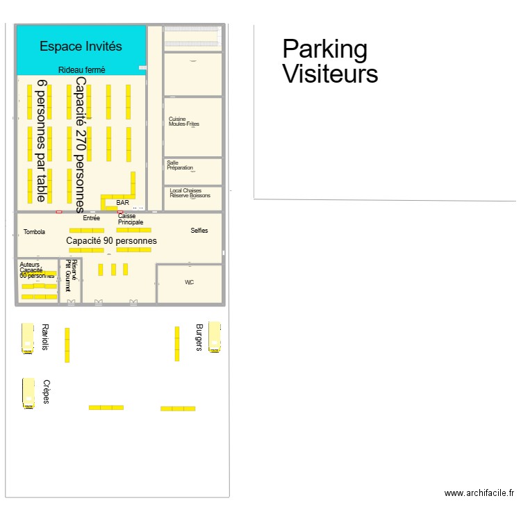 Belfaux 2024 - Salle de Paroisse. Plan de 8 pièces et 2064 m2