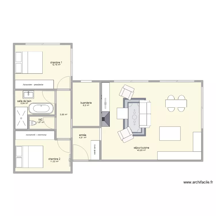 plan maison sottevast. Plan de 