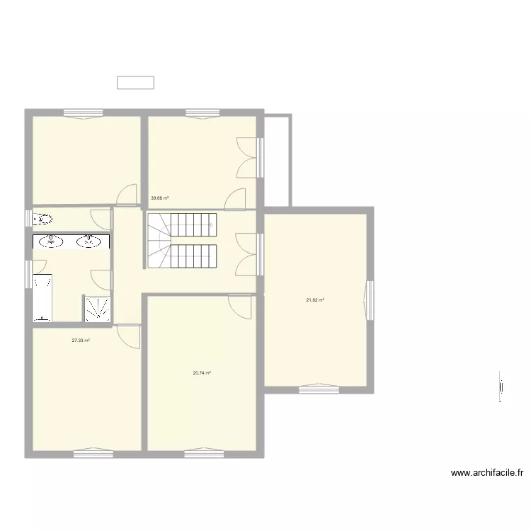 MAISON MONTAUBAN 2 eme etage. Plan de 