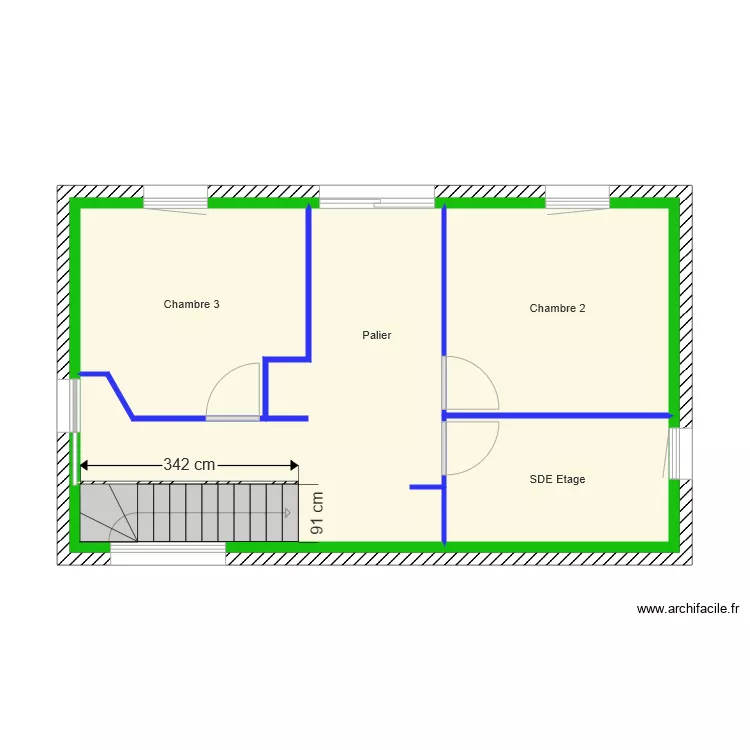 Base &eacute;tage. Plan de 