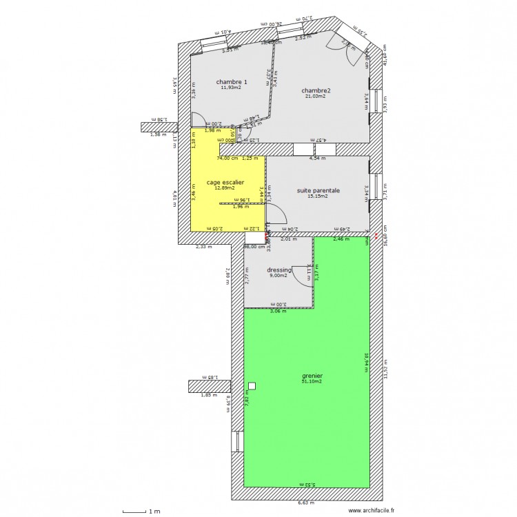 plan maison premier étage. Plan de 0 pièce et 0 m2