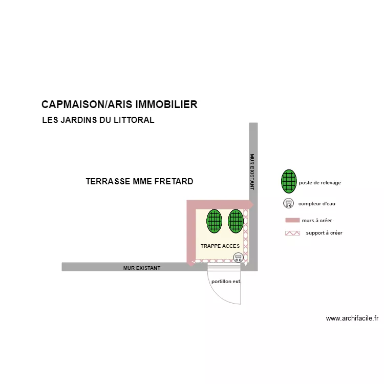 FRETARD ARIS. Plan de 