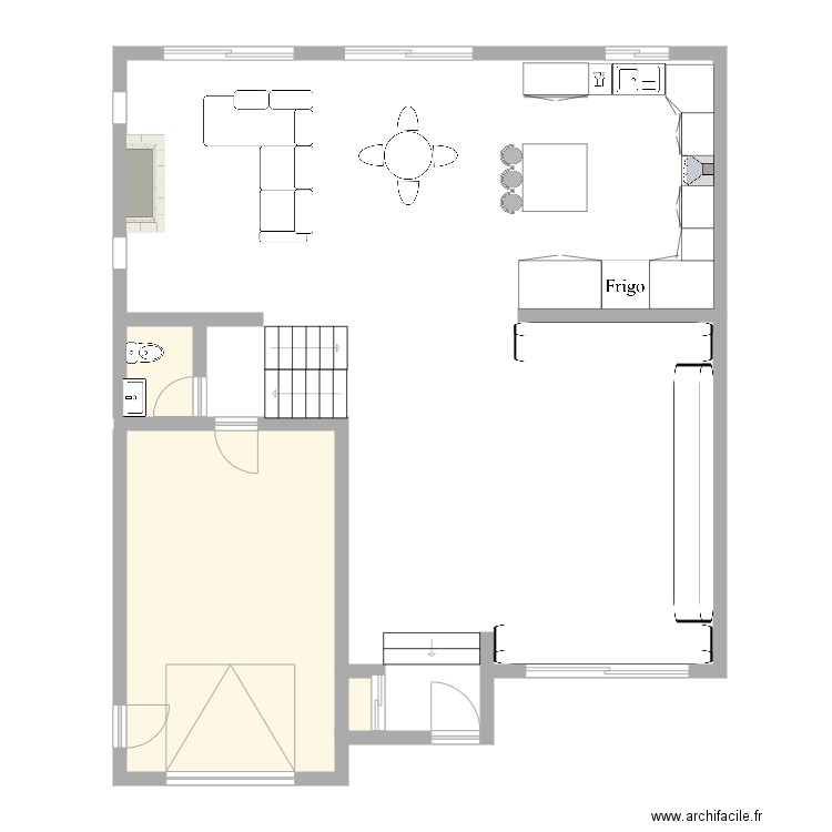 plan RDC - Plan dessiné par rida...