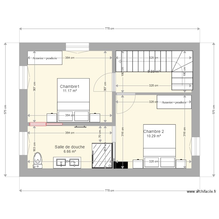 Plan Etage  BEDEL. Plan de 0 pièce et 0 m2