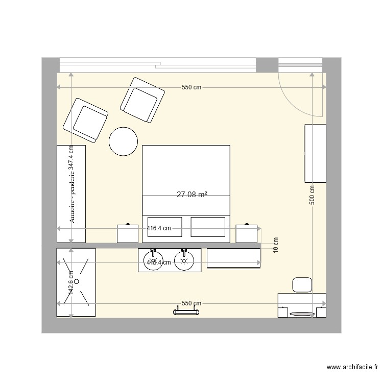 CHAMBRE GITE . Plan de 0 pièce et 0 m2