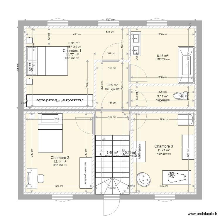 LONGUES etage après. Plan de 0 pièce et 0 m2