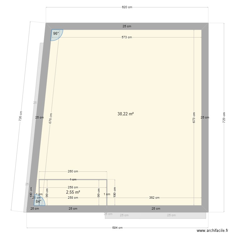 Projet Moizeau. Plan de 9 pièces et 102 m2