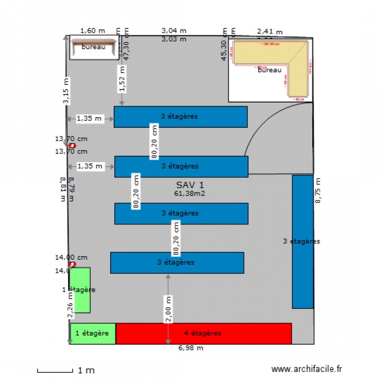 SAV 1 . 2. Plan de 0 pièce et 0 m2