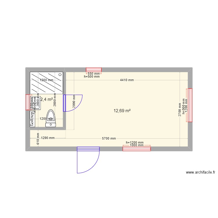 кр 0109. Plan de 0 pièce et 0 m2