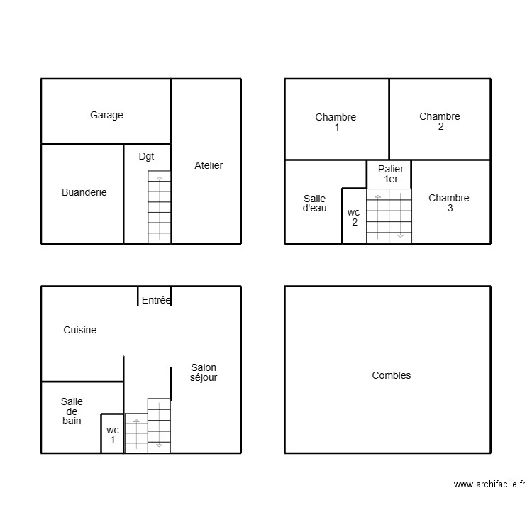 NEVEZ BLED. Plan de 12 pièces et 79 m2