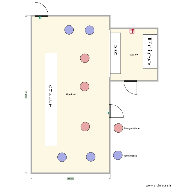 CHALET VIP MDN 2021. Plan de 2 pièces et 58 m2