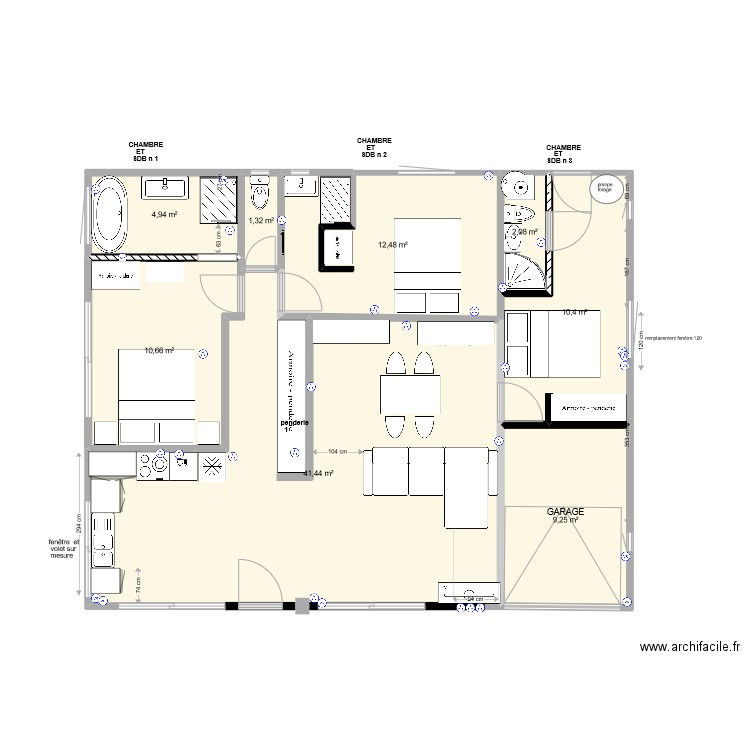 LABADIER PROJET OK. Plan de 0 pièce et 0 m2