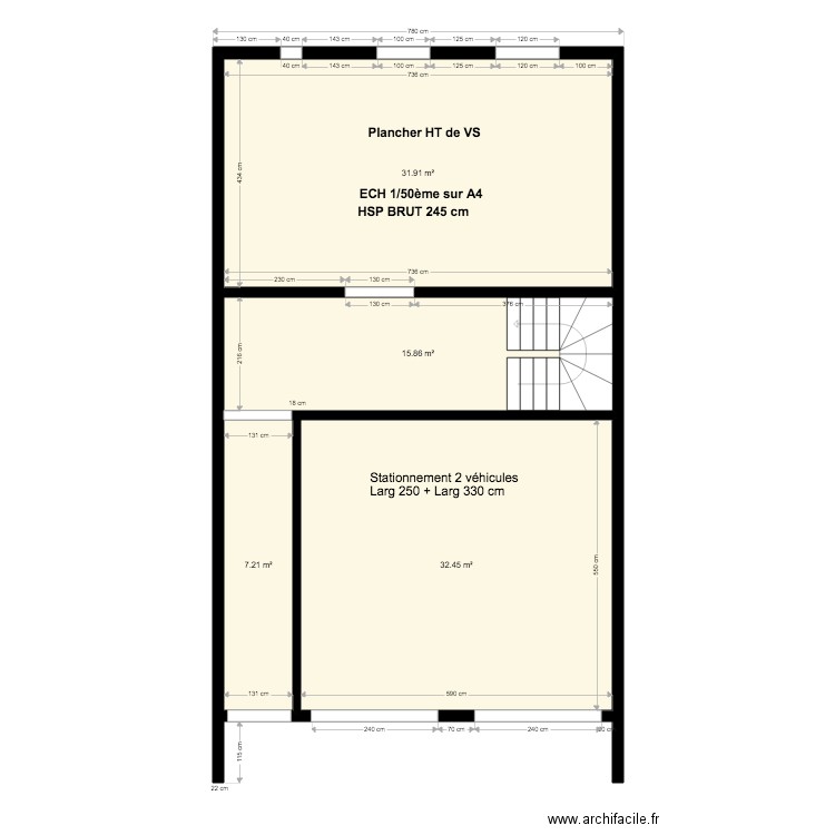 Plan LOT B plancher Haut de VS 200519 V2. Plan de 0 pièce et 0 m2