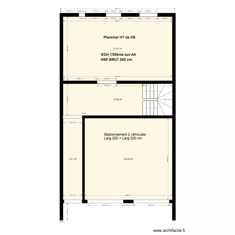 Plan LOT B plancher Haut de VS 200519 V2. Plan de 