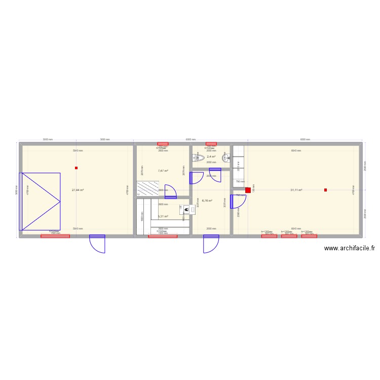 4м баня. Plan de 0 pièce et 0 m2