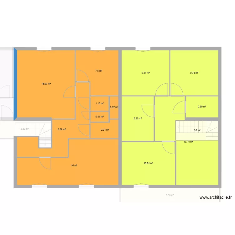 La Clairi&egrave;re. Plan de 