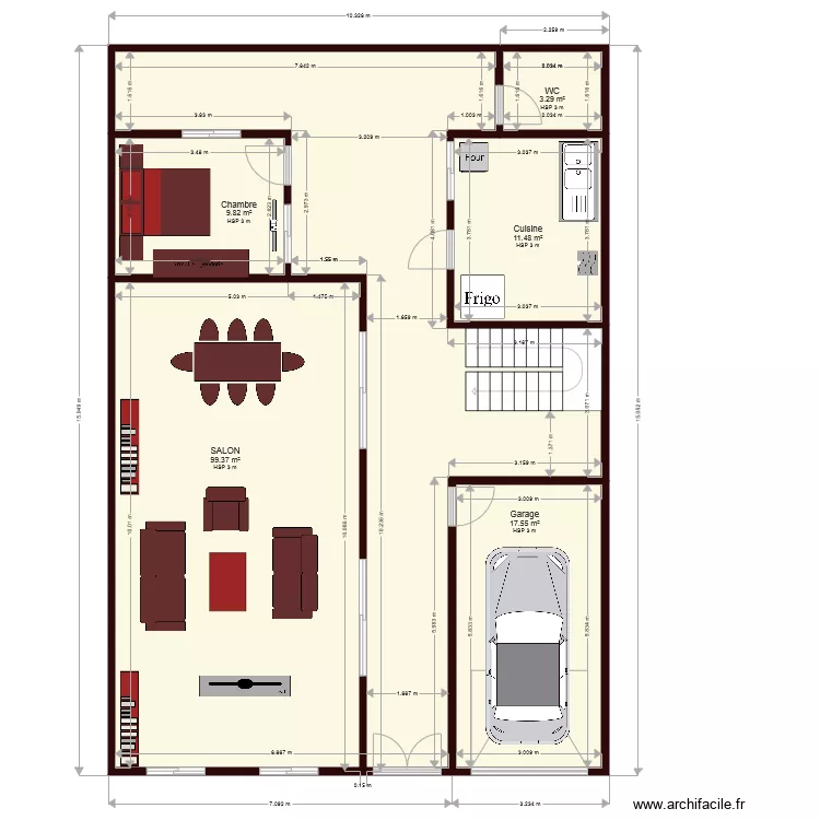 PLAN DE MAISON RDC. Plan de 