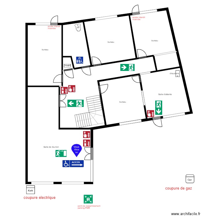 Maisons des solidarités RDC. Plan de 7 pièces et 236 m2