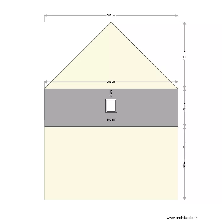 facade nord modifi&eacute;e. Plan de 