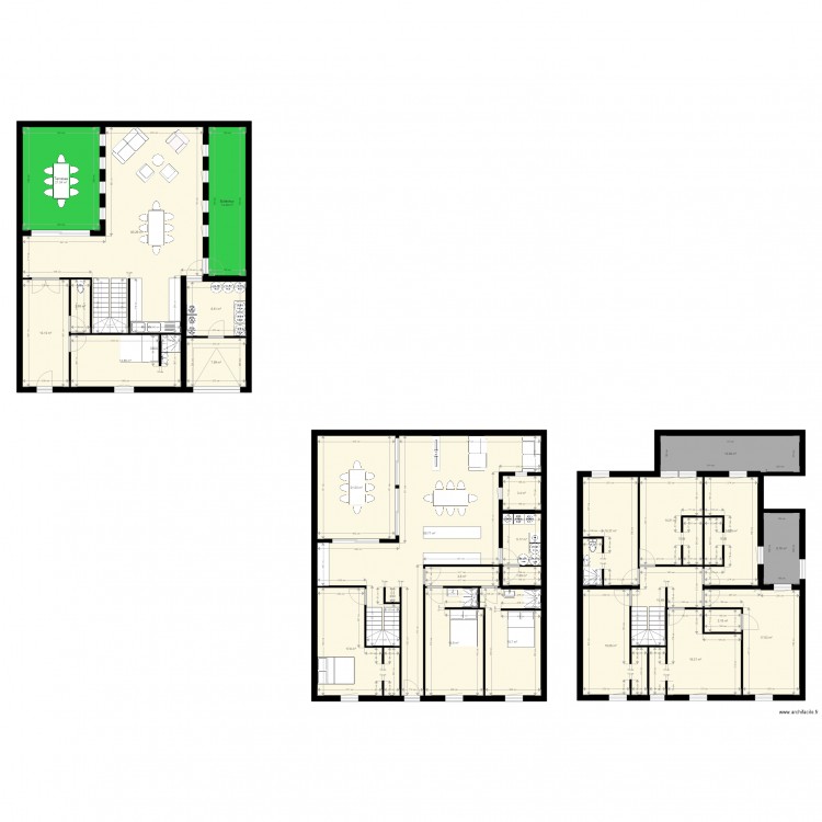 Caussade. Plan de 27 pièces et 413 m2