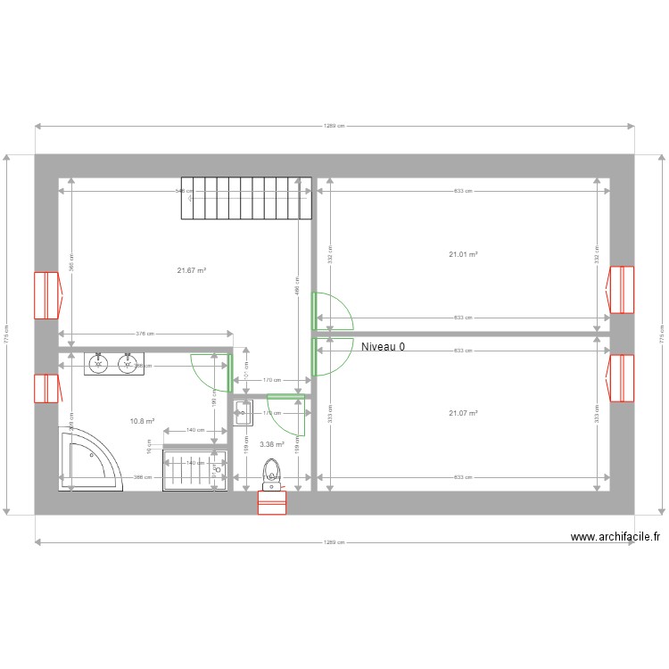 PLASSERAUD étage. Plan de 0 pièce et 0 m2