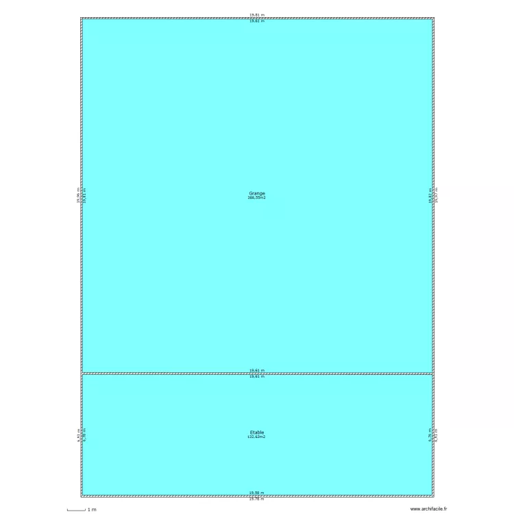 Grange étable. Plan de Grange étable. Plan de