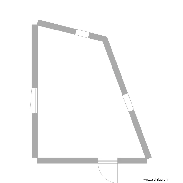 grande pi&egrave;ce haut. Plan de 