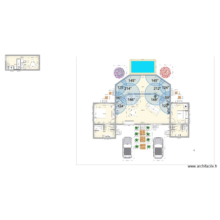 Mitirapa 1. Plan de 7 pièces et 124 m2