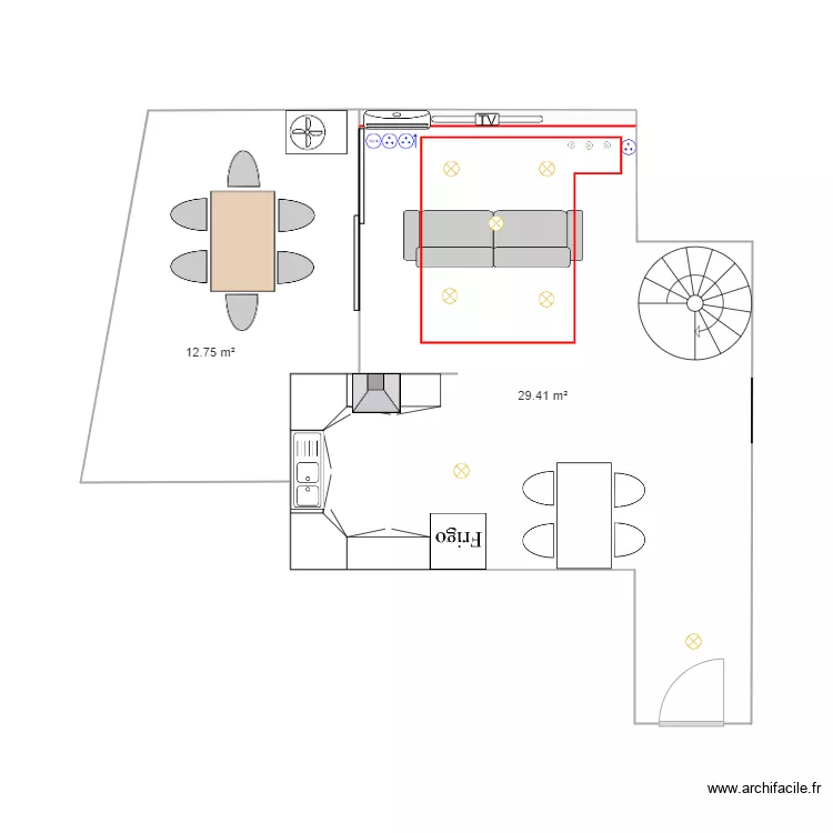  MAISON. Plan de 