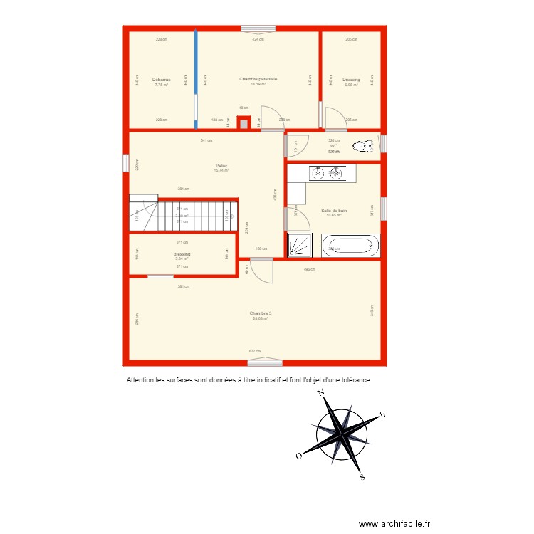 BI 2413 étage côté. Plan de 0 pièce et 0 m2