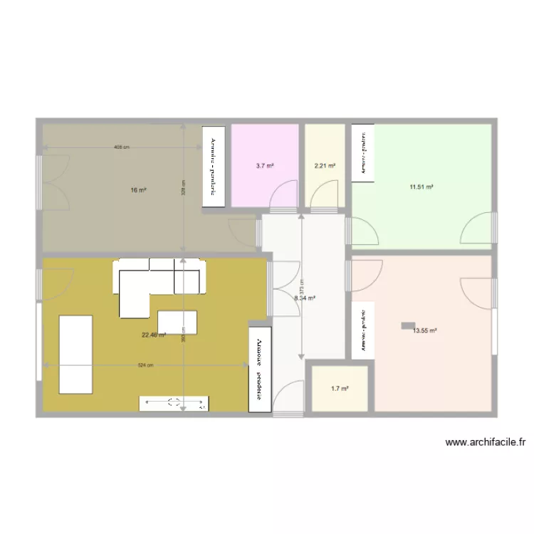 appart vincent et meuble. Plan de 