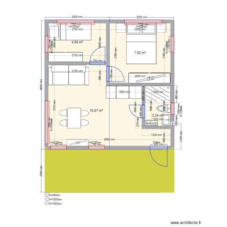 Api План. Plan de 0 pièce et 0 m2