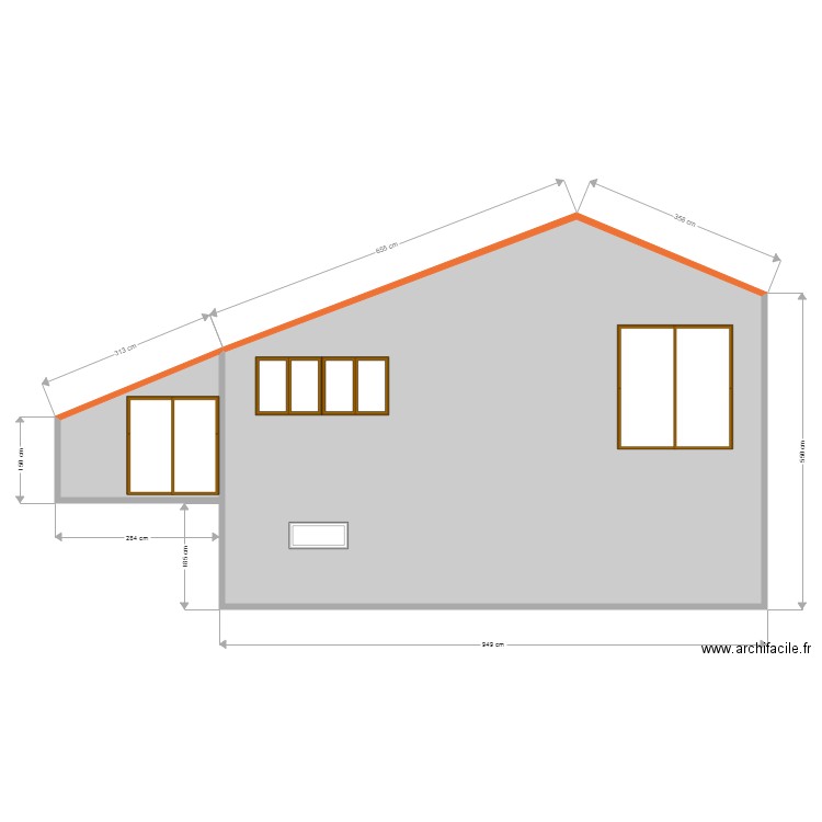 facade SUD. Plan de 0 pièce et 0 m2