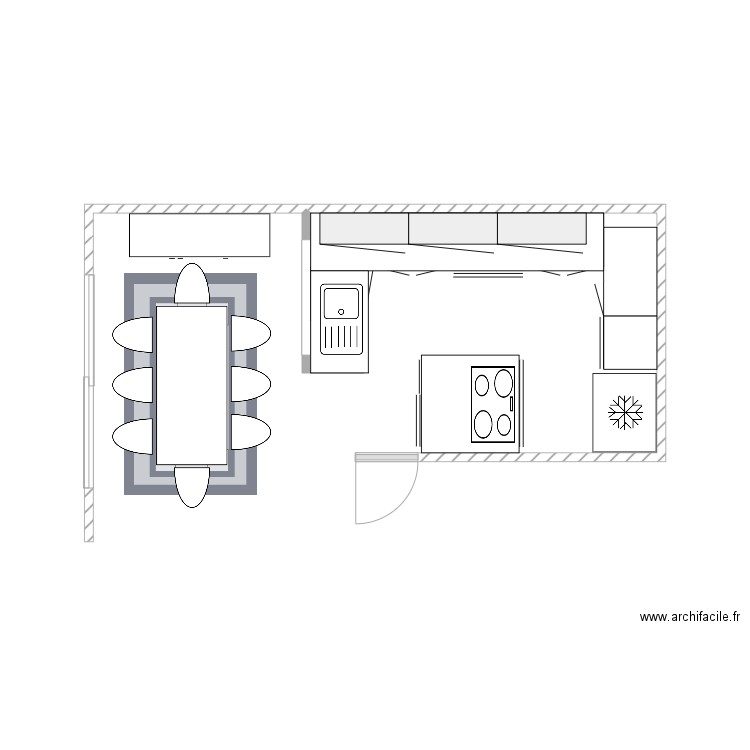 cuisine salle à manger. Plan de 0 pièce et 0 m2