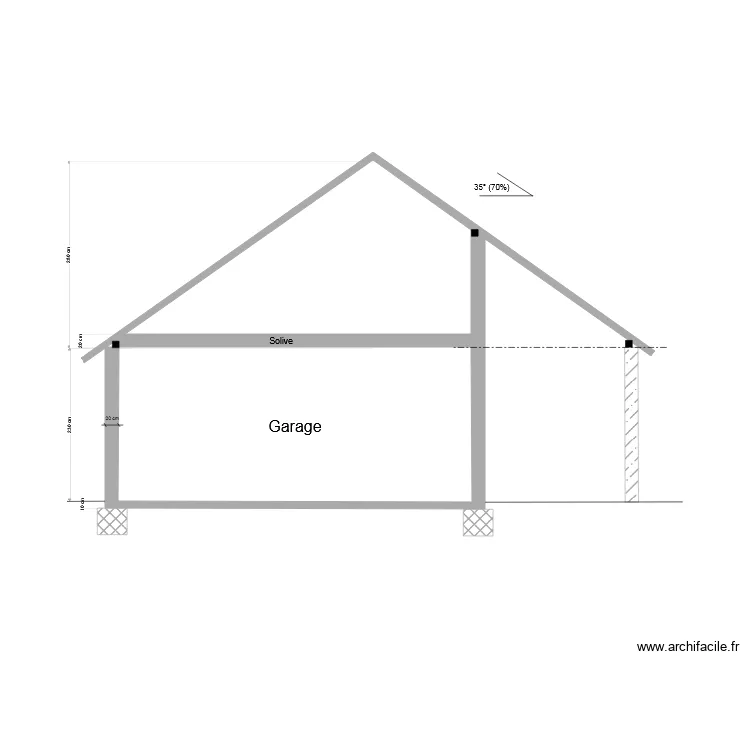 Coupe CC V2. Plan de 