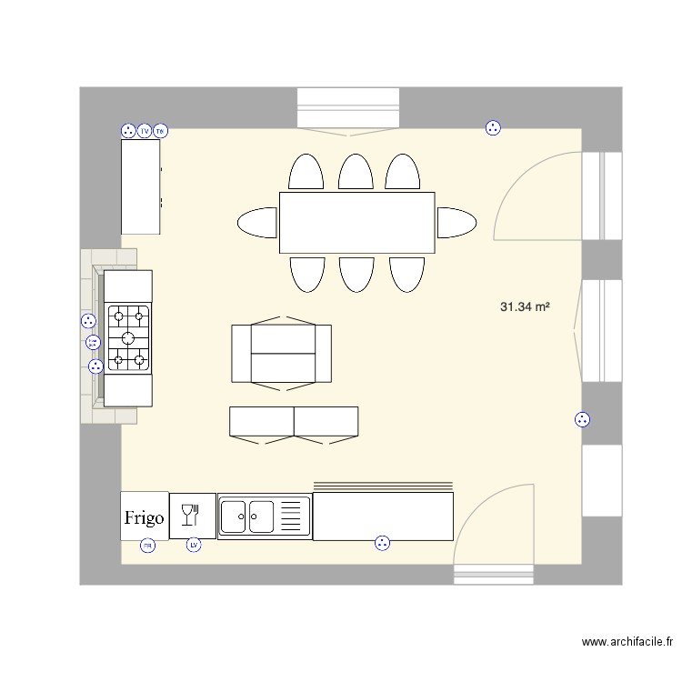 cuisine. Plan de 0 pièce et 0 m2