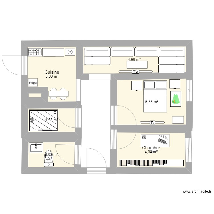appart. Plan de 0 pièce et 0 m2
