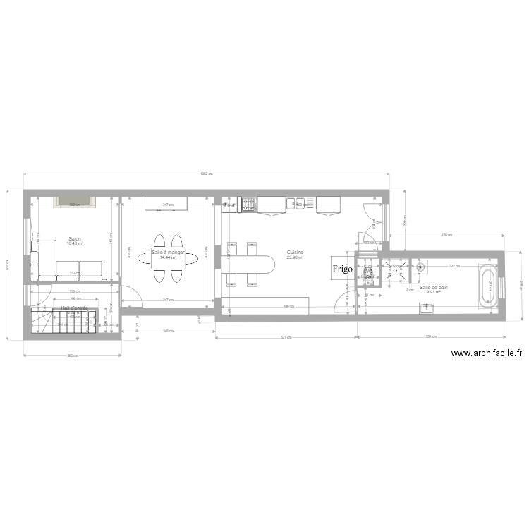 BI 1638 RDC coté. Plan de 0 pièce et 0 m2