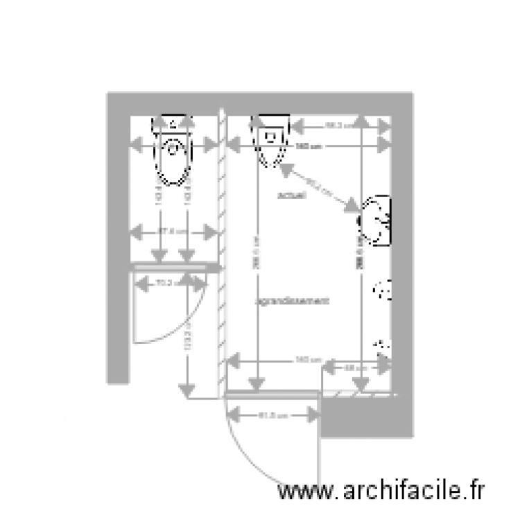 WC école 3. Plan de 0 pièce et 0 m2