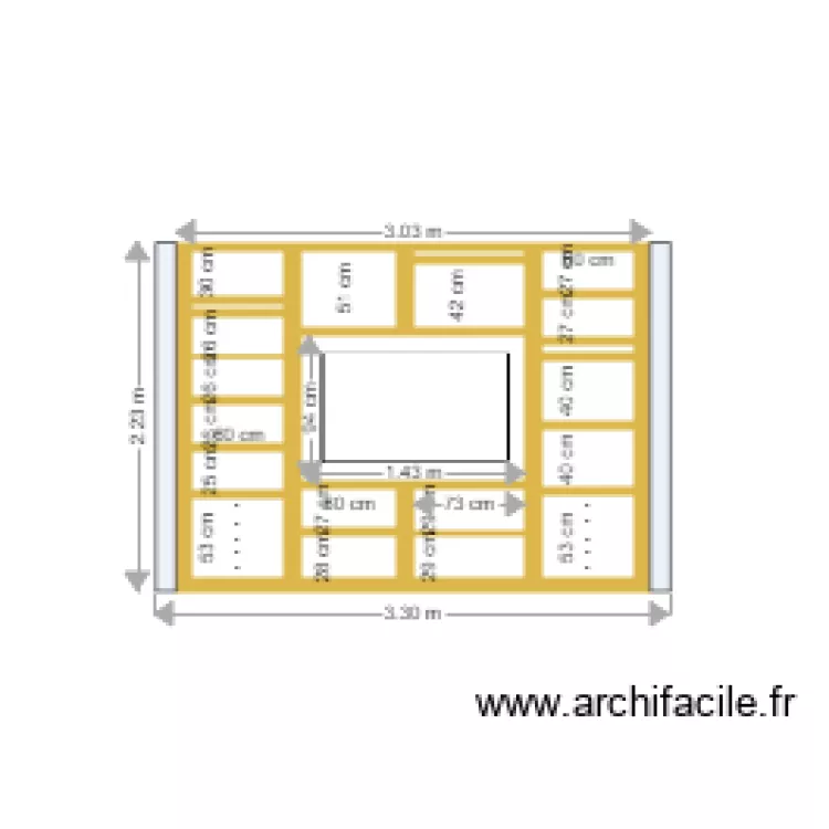 Biblioth&egrave;que. Plan de 