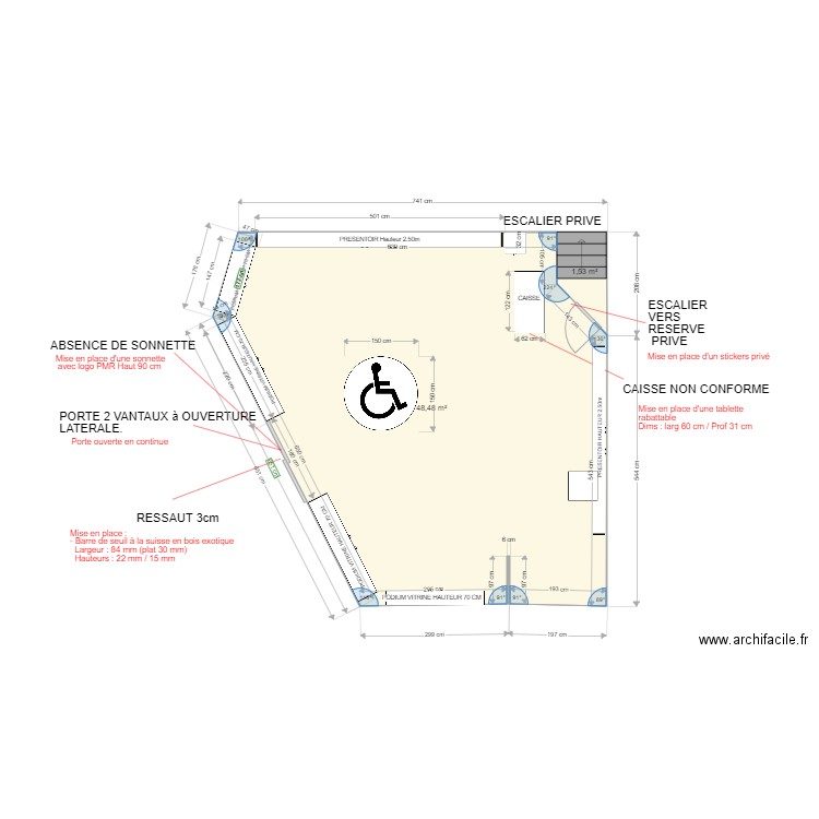 DARKSTONE. Plan de 2 pièces et 50 m2