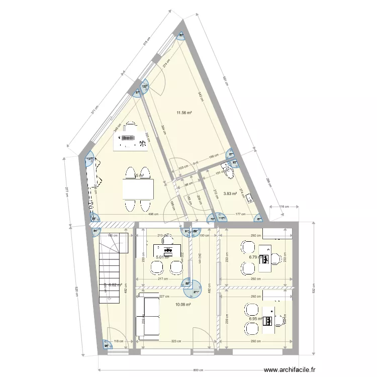 bureau 5 nego. Plan de 