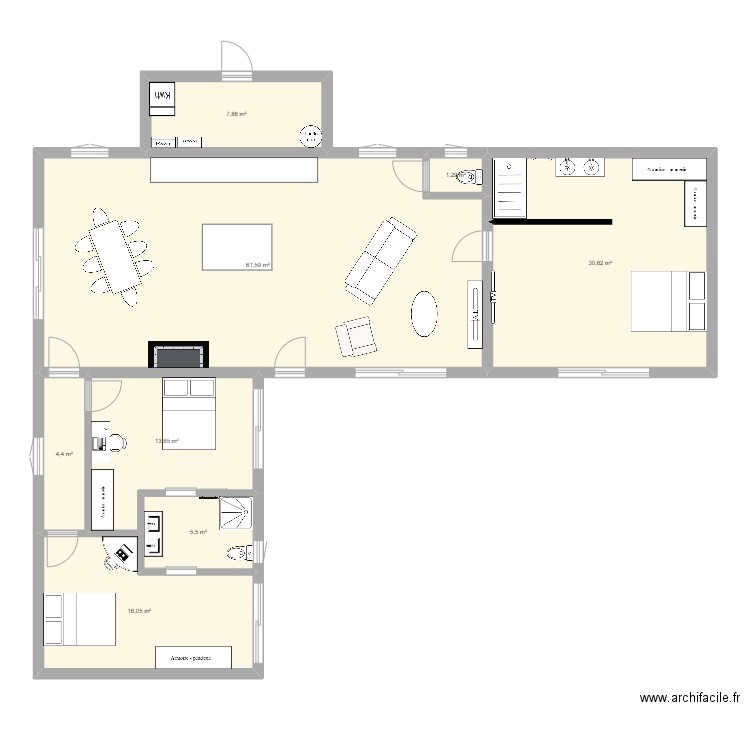 CHALET CASIER. Plan de 0 pièce et 0 m2