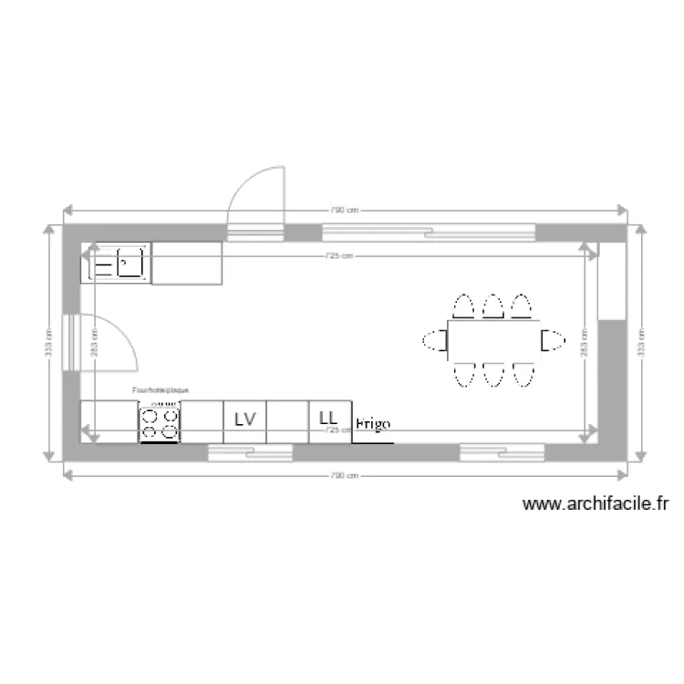 Manou cuisine. Plan de 