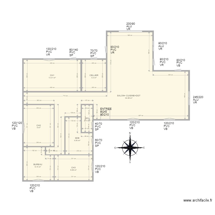 LAGARGE. Plan de 0 pièce et 0 m2